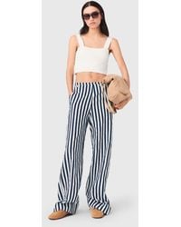 Maje - Linen Blend Sailor Trousers - Lyst