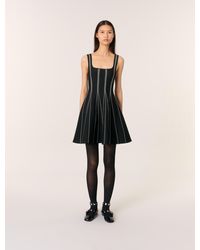 Maje - Kurzes Kleid Aus Jacquard-Strick - Lyst