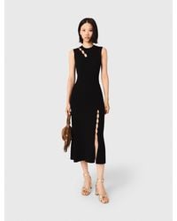 Maje - Cutaway Rib Knit Maxi Dress - Lyst