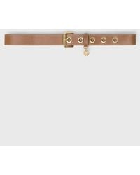 Maje - Leather Belt With Eyelets - Lyst