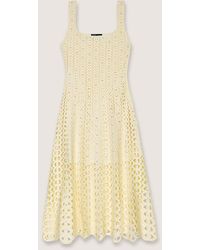 Maje - Robe Midi En Crochet Strassé - Lyst