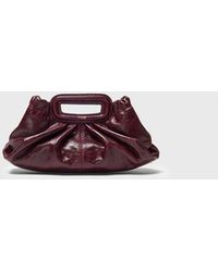 Maje - Milpli Mini Crackled Leather Clutch - Lyst
