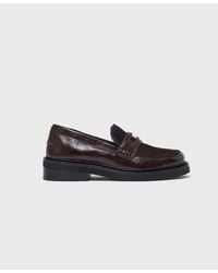 Maje - Leather And Suede Loafers - Lyst