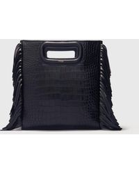 Maje - Crocodile-Effect Leather M Bag - Lyst