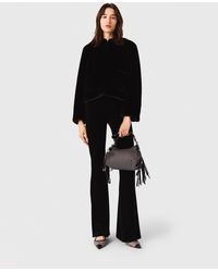 Maje - Stretch Velour Trousers - Lyst