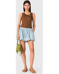 Maje - Chambray Balloon Skort - Lyst