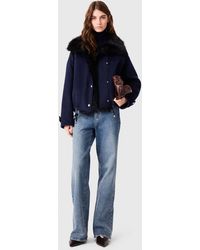 Maje - Short Double-Faced Coat - Lyst