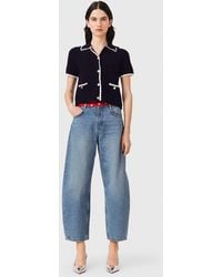 Maje - Cardigan With Crochet Trim - Lyst