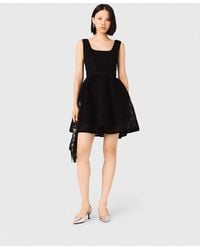 Maje - Short Embroidered Basket Knit Dress - Lyst