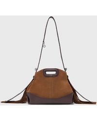 Maje - Leather And Suede Miss M Mini Bag - Lyst