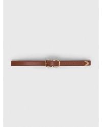 Maje - Double-Buckle Leather Belt - Lyst