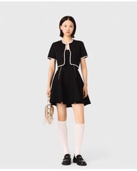 Maje - Topstitched Cropped Cardigan - Lyst