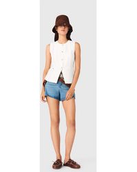 Maje - Embroidered Linen-Blend Jacket - Lyst