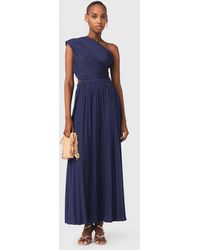 Maje - Asymmetrical Pleated Maxi Dress - Lyst