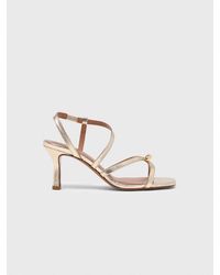 Maje - Metallic Multi-Strap Sandals - Lyst