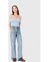 Maje - Bardot Rib Knit Top - Lyst