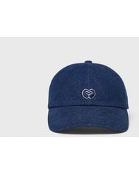 Maje - Raw-Denim-Cap Mit Logo - Lyst