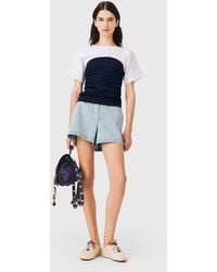 Maje - Pleated Jersey Top - Lyst