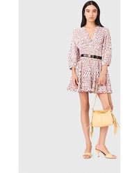 Maje - Patterned Pleated Dress - Lyst