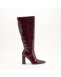 Mallet London - Mallet Sabelle Cranberry Leather Knee High Boots - Lyst