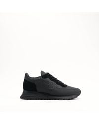 Mallet London - Mallet Popham Tumbled Leather Monogram Trainers - Lyst