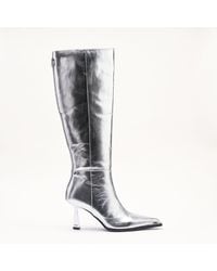Mallet London - Mallet Sienna Metallic Leather Knee High Boots - Lyst