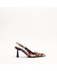 Mallet London - Mallet Selene Leather Pony Slingback Heels - Lyst