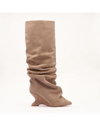 Mallet London - Mallet Layla Suede Slouch Knee High Boots - Lyst