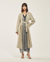 Malloni - Linen And Viscose Trench Coat - Lyst