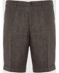 Malo - Linen-Blend Bermuda Shorts - Lyst