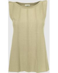 Malo - Viscose And Cotton Tank Top - Lyst