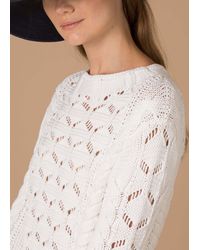 Malo - Blended Cotton Mock Neck Sweater - Lyst