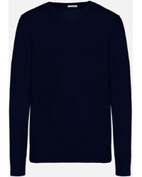 Malo - Cotton V-Neck Sweater - Lyst
