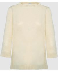 Malo - Silk And Cotton Crewneck Sweater - Lyst