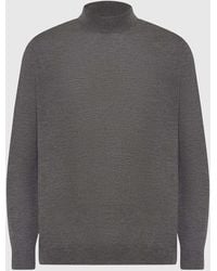 Malo - Light Cashmere And Silk Mockneck Sweater - Lyst