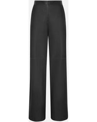 Malo - Leather Palazzo Trousers - Lyst