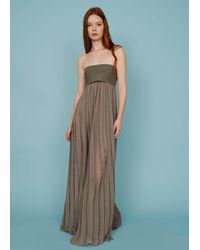 Malo - Long Pleated Dress - Lyst
