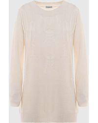 Malo - Silk And Linen Crewneck Sweater - Lyst