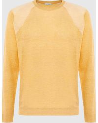 Malo - Linen And Cotton Crewneck Sweater - Lyst