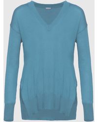 Malo - Cashmere And Silk V Neck Sweater - Lyst