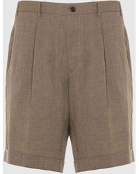 Malo - Linen Bermuda Shorts - Lyst