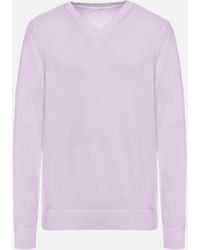 Malo - Cotton V-Neck Sweater - Lyst