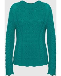 Malo - Blended Cotton Mock Neck Sweater - Lyst