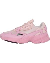adidas originals premium pink glitter falcon trainers