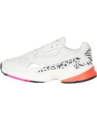 adidas originals premium pink glitter falcon trainers