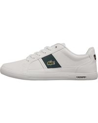 lacoste mens riberac leather trainers white