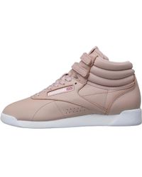 Reebok Freestyle Hi Beach Hi-tops Shell Pink/white