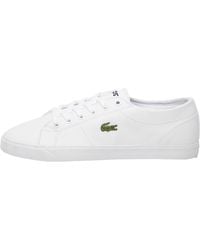 lacoste womens riberac leather trainers