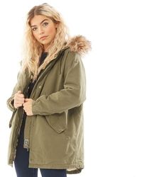 Superdry Frankie Faux Fur Lined Parka Jacket Small Khaki - Save 35% - Lyst