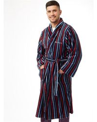 Ben Sherman Becker Stripe Robe Claret/blue